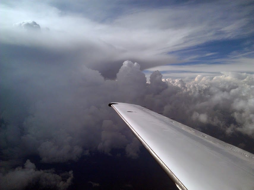 Thunderstorm from airplane