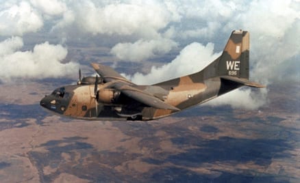 C-123 in flight