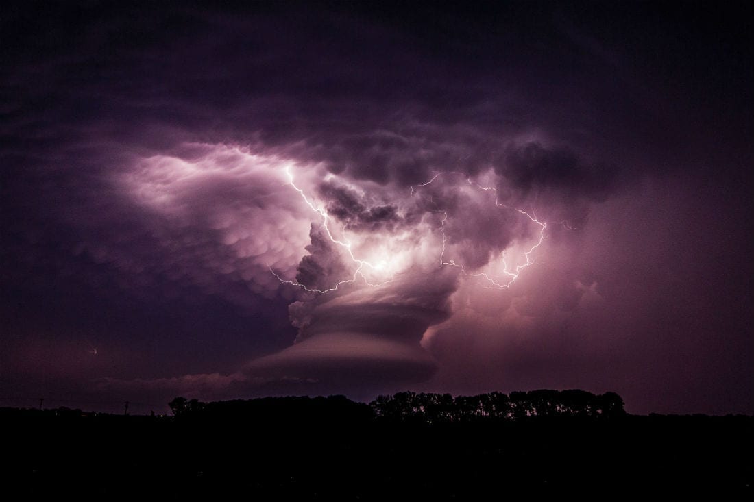 Thunderstorm at night