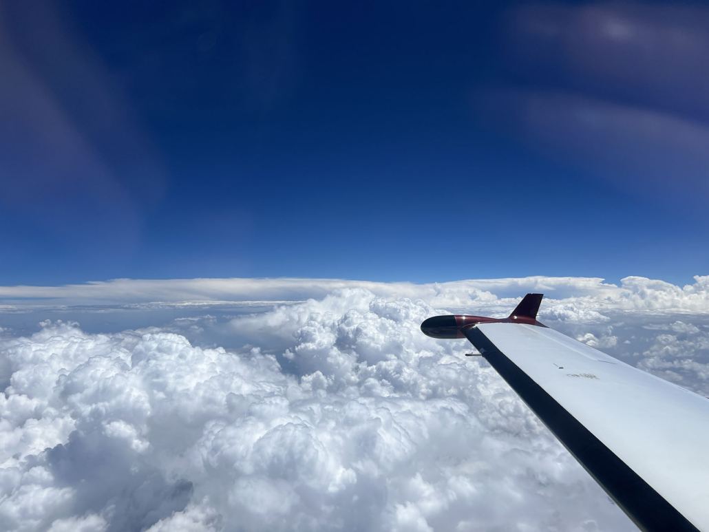 PC-12 above clouds